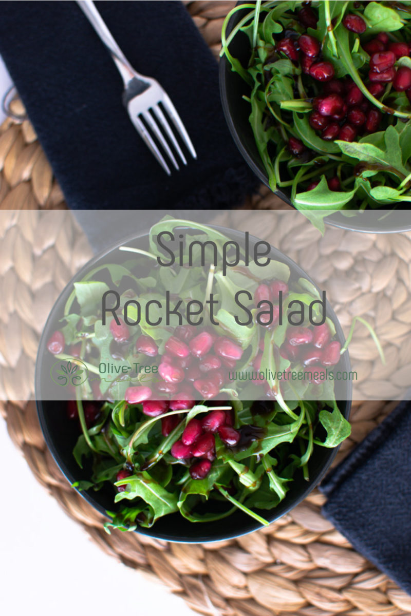 Rocket salad with promenade arils